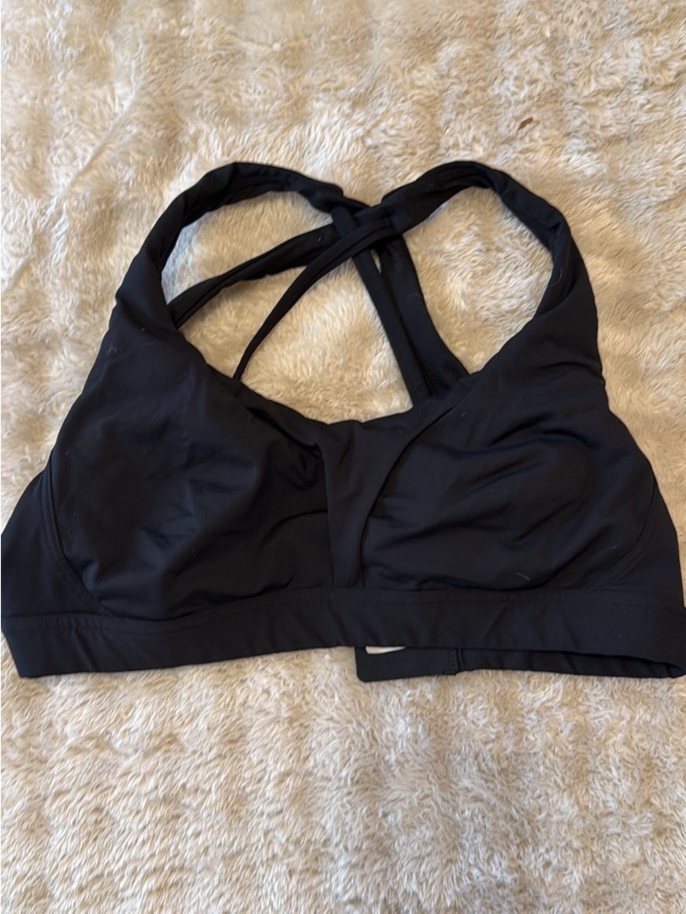 lululemon athletica Black Strappy Cross-Back Sports Bra